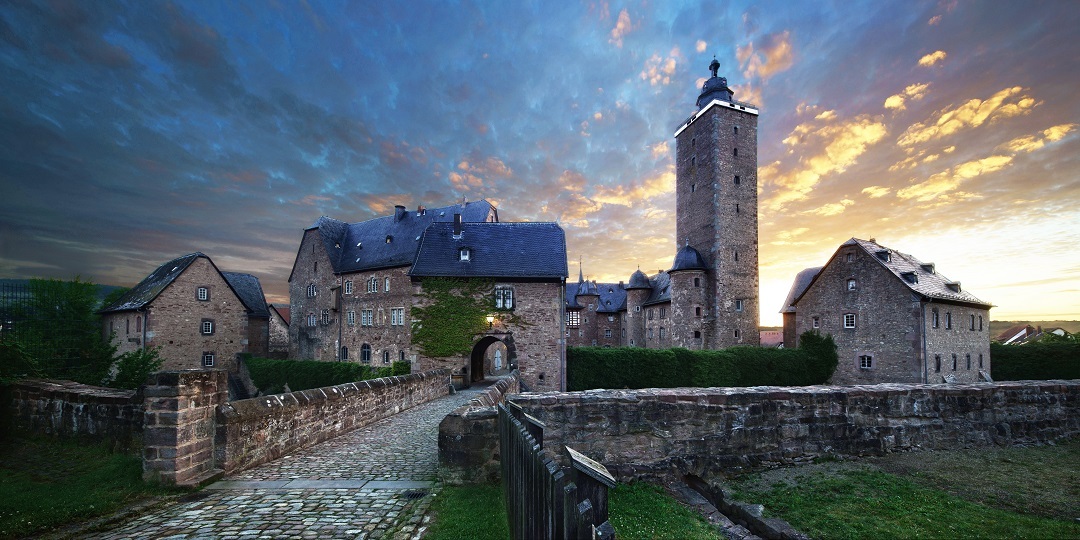 Steinau Castle at sunset