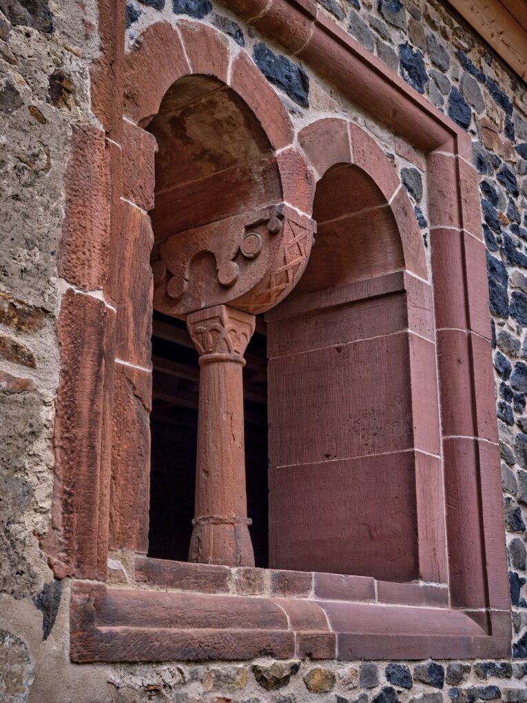 Konradsdorf Monastery, provost's building, Romanesque window