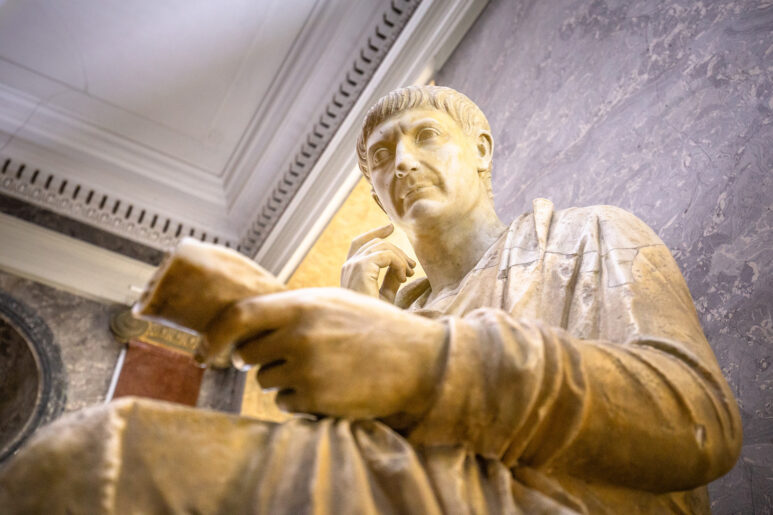 Seated statue of Trajan