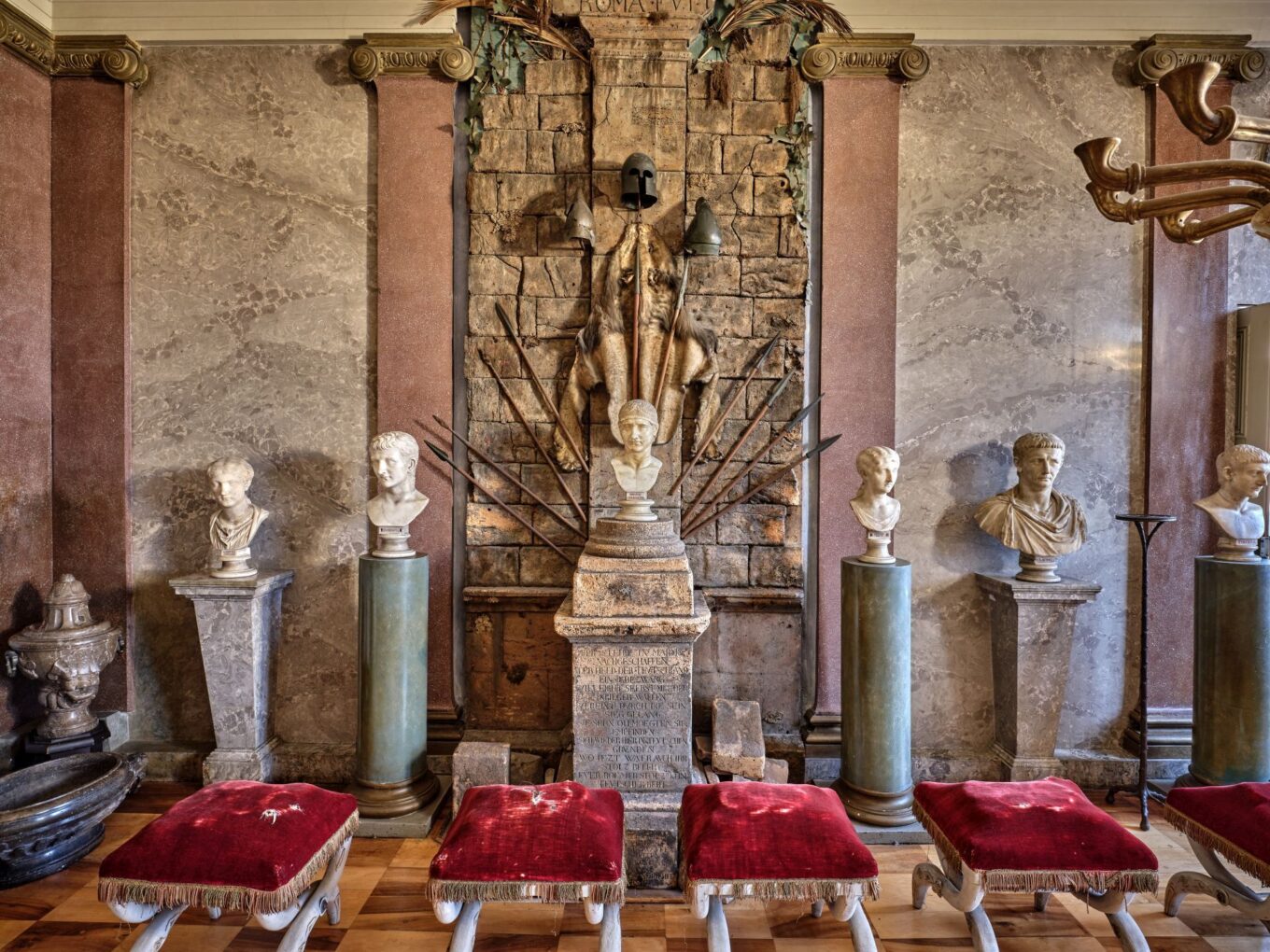Emperors' busts in the second Roman Room