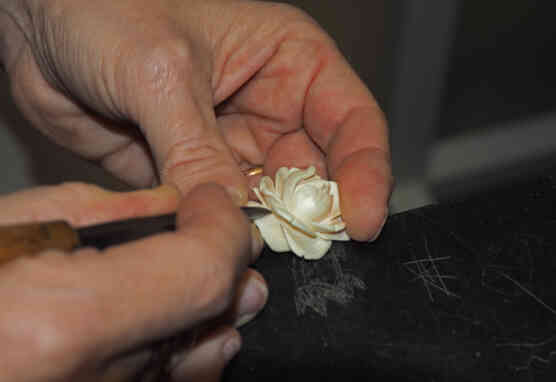 Carving a rose