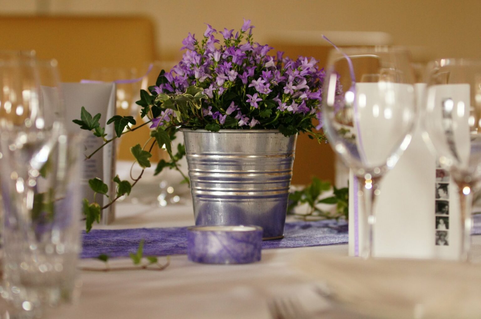 Decoration of a festive place setting
