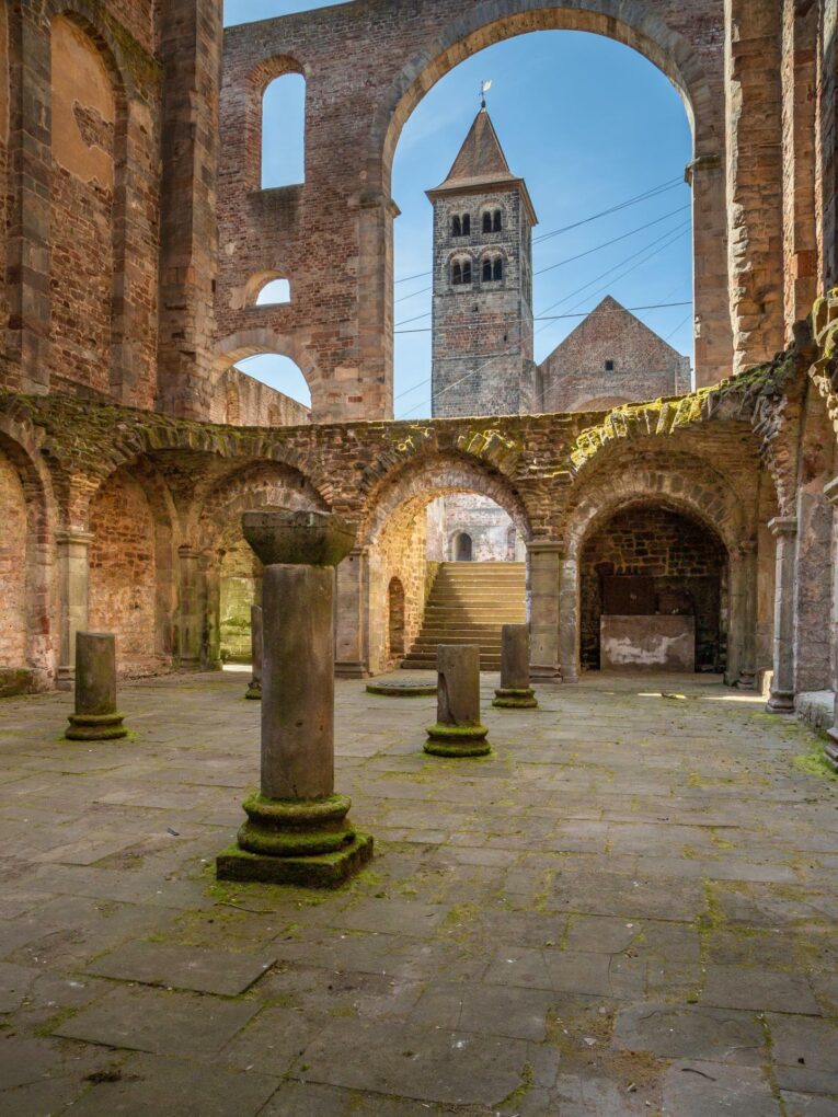 Ruins of the Collegiate Church of Bad Hersfeld, view into the west choir